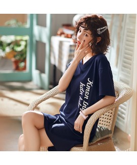 100 cotton new ladies' cartoon pajamas and onesies for summer short sleeve cute one-piece sleepwear for women