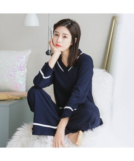 Pure Cotton Simple Fashion Long-sleeved Threaded W...