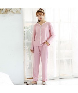 Wholesale Long Sleeve Trousers Modal Cotton Two-piece Ladies Home Wear Pajamas