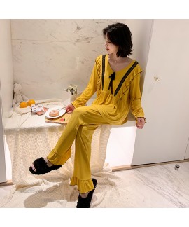 New Style Cotton Long-sleeved Trousers Home Servic...