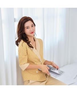 Double-layer Gauze Pure Cotton Outer Wear Ladies Home Service Suit