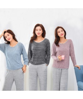 Color Cotton Yarn Can Be Worn Outside Casual Home Sportswear Pajamas For Spring And Autumn
