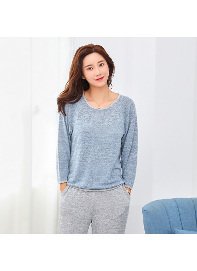 Color Cotton Yarn Can Be Worn Outside Casual Home Sportswear Pajamas For Spring And Autumn