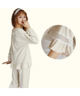 Pure Cotton Long-sleeved Trousers Can Be Worn Outside Leisure Sports Ladies Pajamas For Spring And Autumn