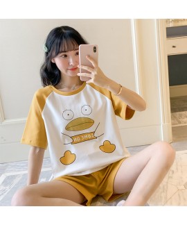 New 2020 Short Sleeve Shorts Sweet Combed Cotton Ladies Pajama Set For Summer