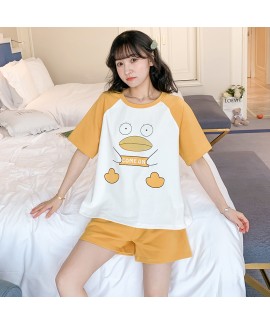 New 2020 Short Sleeve Shorts Sweet Combed Cotton Ladies Pajama Set For Summer