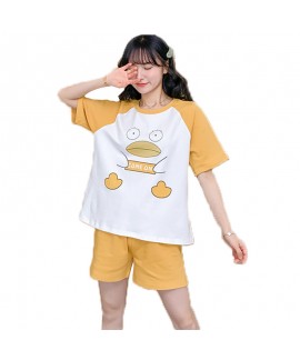 New 2020 Short Sleeve Shorts Sweet Combed Cotton Ladies Pajama Set For Summer