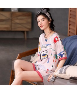 Pure Cotton Short-sleeved Shorts Sweet Plus Size Women's Pajamas Suit For Summer