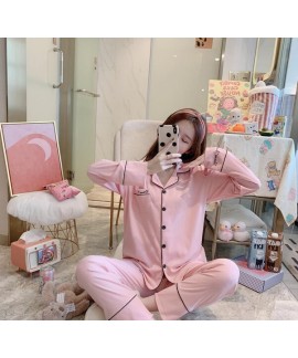 Wholesale Cotton Long Sleeve Cute Homewear Suit For Spring And Autumn