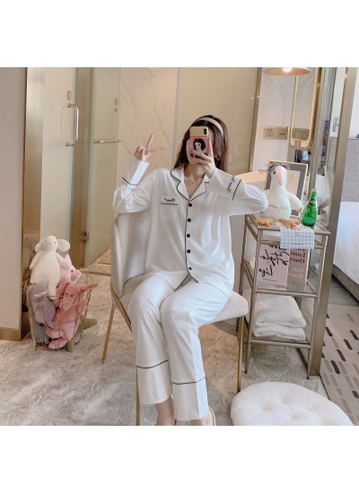 Wholesale Cotton Long Sleeve Cute Homewear Suit For Spring And Autumn
