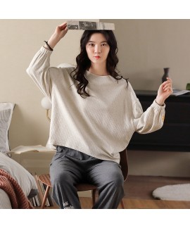 Cotton Long Sleeve Large Size Casual Loose Home We...