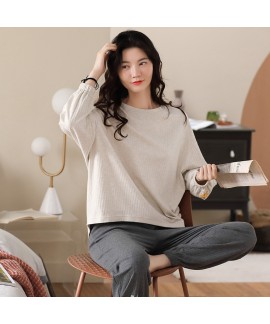 Cotton Long Sleeve Large Size Casual Loose Home Wear For Autumn