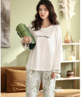 New Cotton Long-sleeved Warm Outer Wear Lasies Pajamas