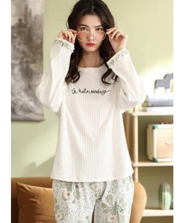 New Cotton Long-sleeved Warm Outer Wear Lasies Pajamas