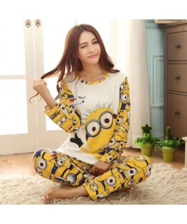 Minions Big Eyes Cute Cartoon Suit Loose And Cute Home Clothes