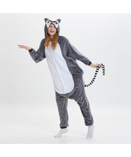 Cheap Cosplay Cartoon conjoined ladies Pyjamas long tailed monkeys cute comfy pajama set for women