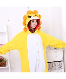 Soft Cosplay Lovely lions pajamas for unisex flannel Onesie Costumes cheap cartoon pj set
