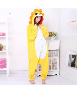 Soft Cosplay Lovely lions pajamas for unisex flann...