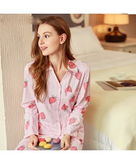 New Long Sleeved pink Ladies pajama sets with stra...