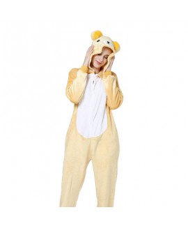 New Lovely flannel bear cartoon animated body comfy lady pajamas