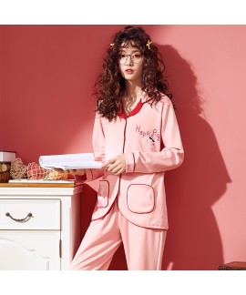 Long sleeved Cardigan lovely pink ladies pajama se...