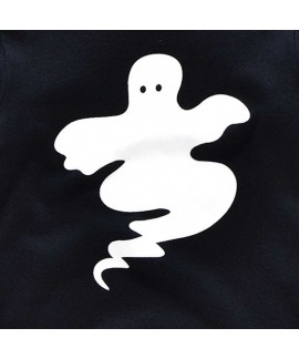 long-sleeved printed Halloween luminous ghost children's pajamas two-piece suit