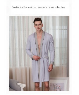 Cardigan slim mens cotton pajama sets comfortable ...