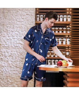 Comfy mens ice silk pajama sets buy silky nightwear sets male