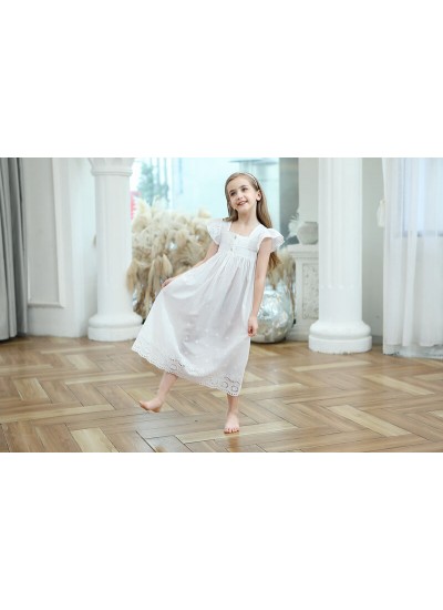 New Summer European Princess Nightdress Cotton Embroidered Breathable Homewear Wholesale and Retail