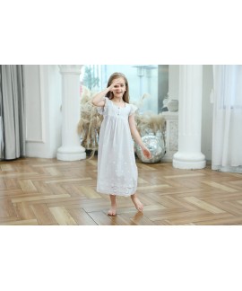 New Summer European Princess Nightdress Cotton Embroidered Breathable Homewear Wholesale and Retail