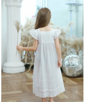 New Summer European Princess Nightdress Cotton Embroidered Breathable Homewear Wholesale and Retail