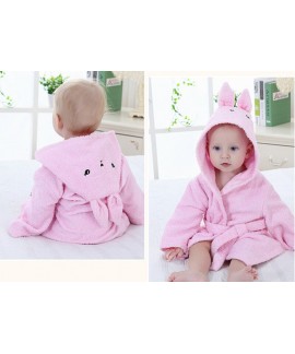 New cute animal shape baby long-sleeved pajamas cotton baby bathrobe Wholesale and Retail