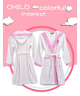 New cartoon children's hooded bathrobe pure cotton...