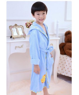 New Boys Cotton Towel Bathrobe Children's Spring and Autumn Hooded Nightgown Wholesale and Retail