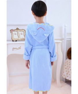 New Boys Cotton Towel Bathrobe Children's Spring and Autumn Hooded Nightgown Wholesale and Retail