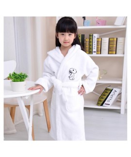 New Cotton Nightgrown Children Snoopy Hooded Thicken Warm Bathrobe Wholesale and Retail