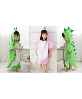 New baby cotton nightgown polygonal dinosaur hoode...