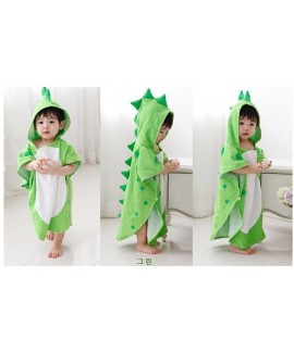 New baby cotton nightgown polygonal dinosaur hooded swimming boy bath towel Wholesale and Retail