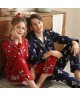 long sleeves cute cotton pajama sets for couple lo...