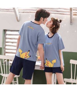 Pure cotton short-sleeved shorts creative style men and women pullover home service