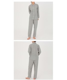 Japanese-style seamless combed cotton double-layer gauze couples pajamas