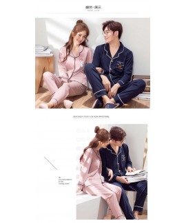 Couple pure cotton long-sleeved autumn Korean casual thin home service suit