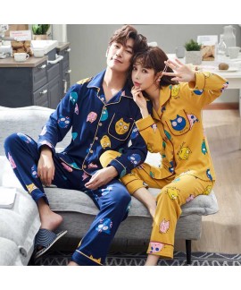 Cotton thin section lovers pajamas long sleeves wear home service suits