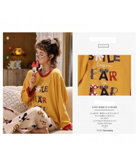 Autumn couples cotton long-sleeved comfortable home wear large size thin suit