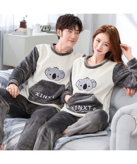 Korean Thickened flannel cartoon coral fleece warm...