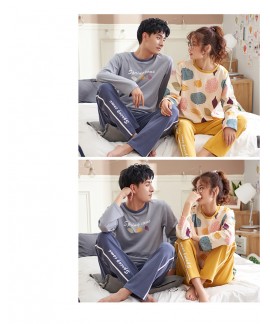 Men and women couples pure cotton cute sweet home service suits can be worn outside
