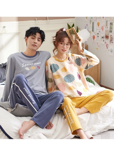 Men and women couples pure cotton cute sweet home service suits can be worn outside
