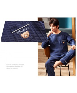 Couple Korean style long-sleeved casual new cotton cute pajamas home service