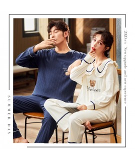 Couple Korean style long-sleeved casual new cotton...