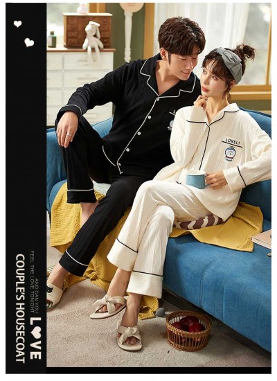 Sweet and cute comfortable casual knitted cotton korean version couple home service